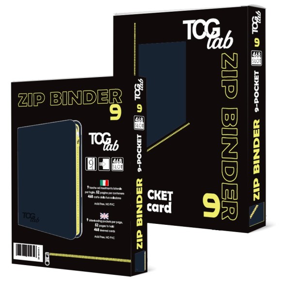 Raccoglitore Zip Binder 9 - 9 Pocket (468 Slot) - Colore Dark Blue