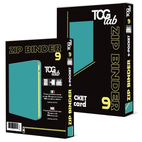 Raccoglitore Zip Binder 9 - 9 Pocket (468 Slot) - Colore Sky