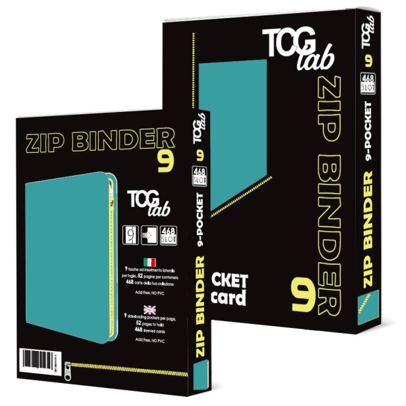 Raccoglitore Zip Binder 9 - 9 Pocket (468 Slot) - Colore Sky
