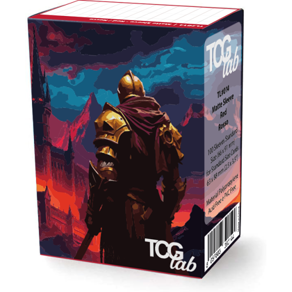 100 Bustine Protettive Standard - Matte Ultra Clear - Rosso